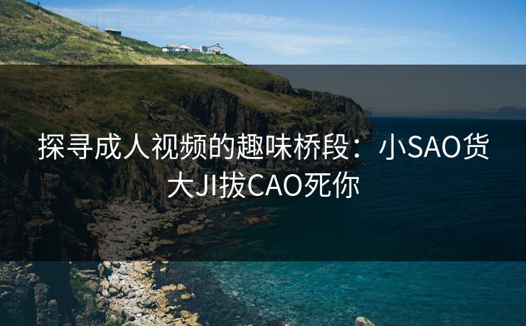 探寻成人视频的趣味桥段：小SAO货大JI拔CAO死你