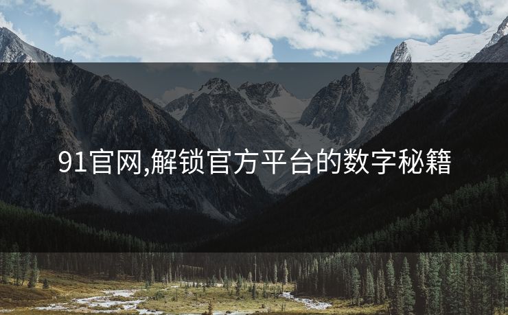 91官网,解锁官方平台的数字秘籍 91官网,解锁官方平台的数字秘籍